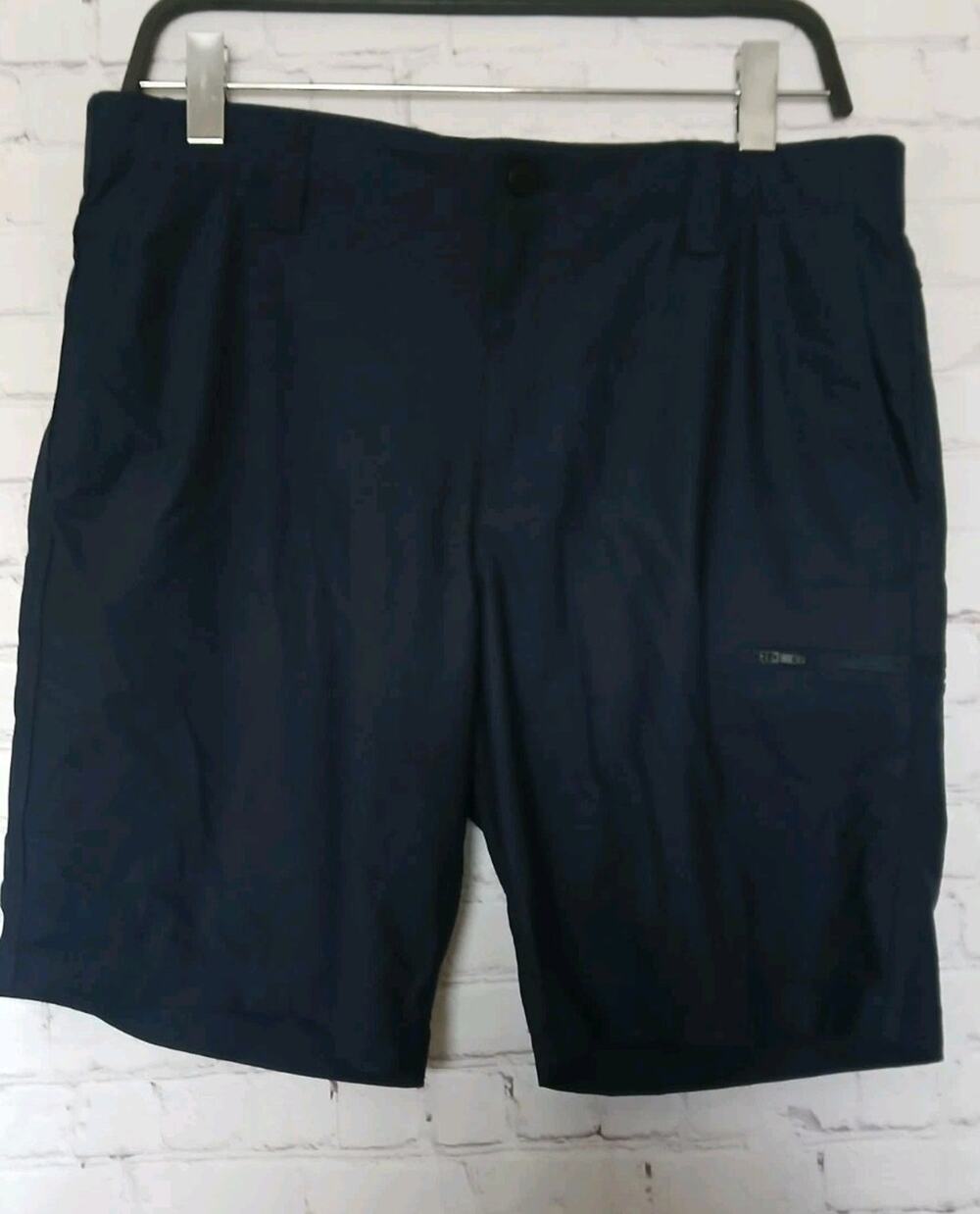 ZeroXposur Shorts Mens Size 38 Stretch Performance Utility Blue Zip Pocket